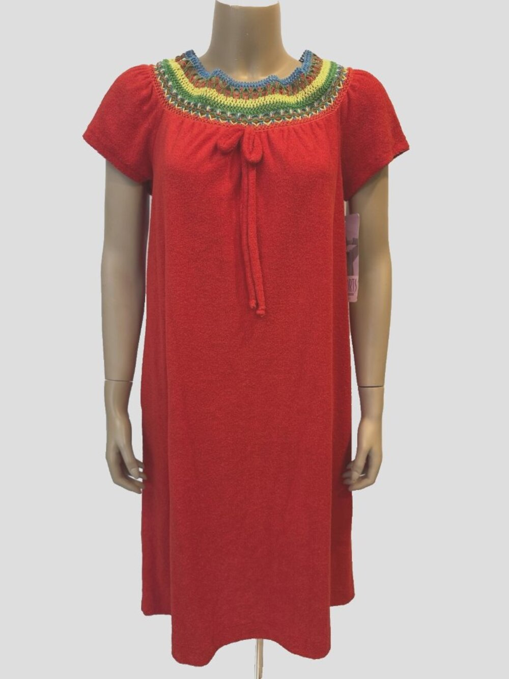 VTG Shadowline Coverup Loungewear Cotton Terry Dress Retro NOS w/Tag Sz S/M